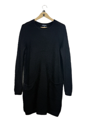 UK Imported secondhand Winter Long Cardigans - Pied A Terre brand, Black Viscose, Premium condition, for Women - Online Thrift Store Karachi Pakistan