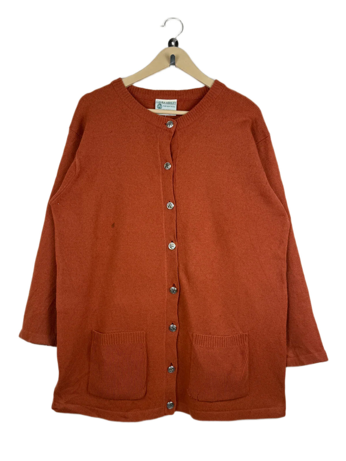 Good Condition Winter Long Cardigans | Preloved Laura Ashley | Rust Wool | Thrift Shop for Women Lahore Pakistan | OTS