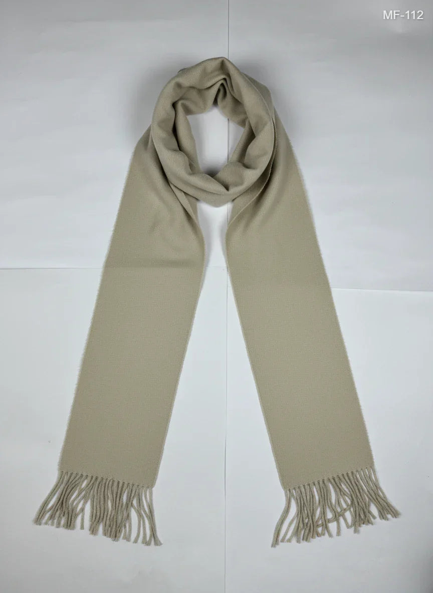 Shop Premium Plus by  Preloved Branded Clothes | Beige Acrylic Muffler & Scarf | Unisex | OTS Thrift Store Islamabad Pakistan