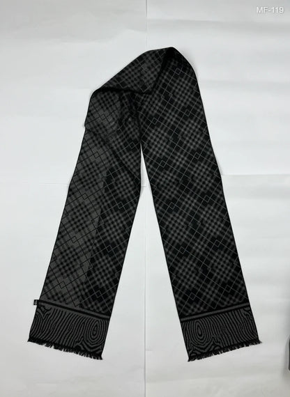 Secondhand Branded Black&Gray Acrylic Muffler & Scarf fabric, Premium Plus condition, for Unisex - Online Thrift Shop Karachi Pakistan