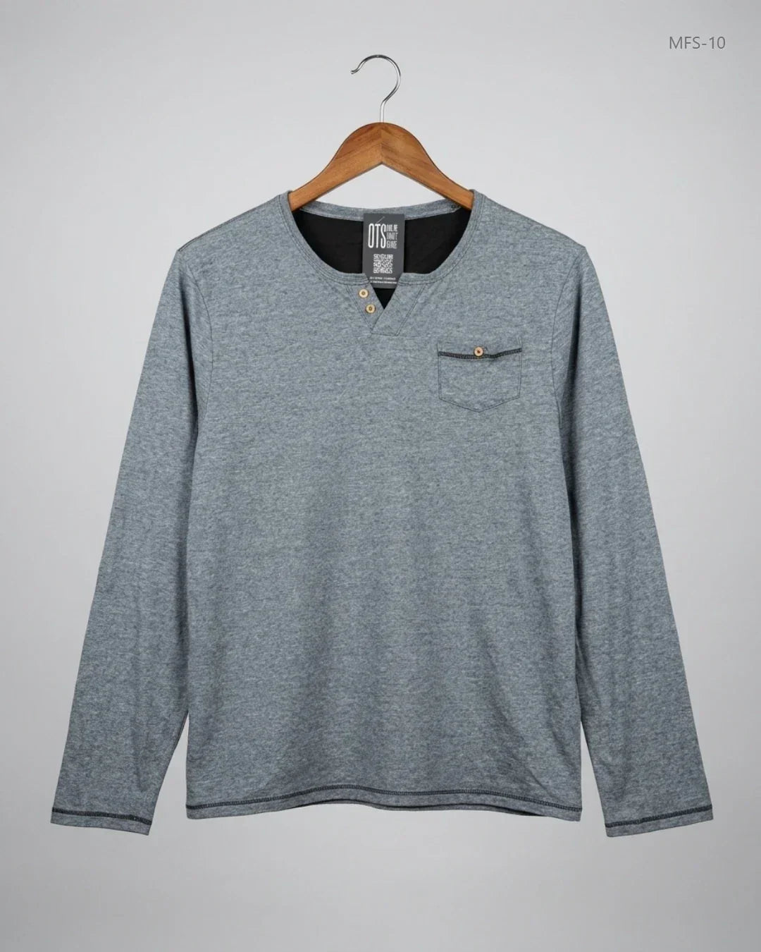 Premium Condition Men's Full Sleeves T-Shirt | Preloved X.MAN | Gray Cotton | Thrift Shop for Men Karachi Pakistan | OTS