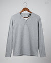 Secondhand Branded Men's Full Sleeves T-Shirt by IDENTIC, Gray Cotton fabric, Premium condition, for Men - Online Thrift Shop Karachi Pakistan