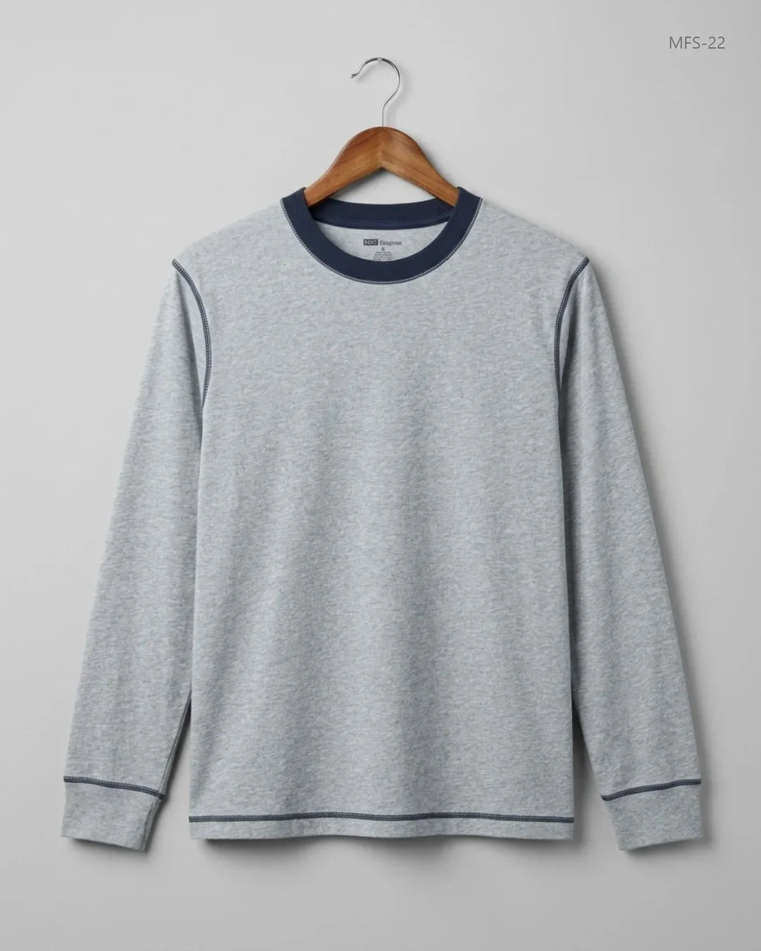 Men's Full Sleeves T-Shirt | AUTHENTIC | Preloved Branded | Grey Cotton | Premium | OTS Thrift Store Karachi Pakistan