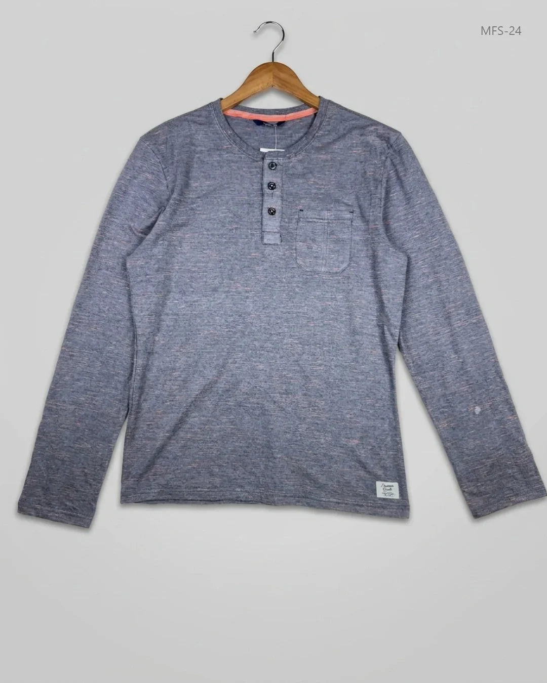 Shop Premium Men's Full Sleeves T-Shirt by TOM TAILOR | Preloved Branded Clothes | CHARCOL Cotton | Men | OTS Thrift Store Islamabad Pakistan