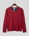 UK Imported secondhand Men's Full Sleeves T-Shirt - ENRICO MORI brand, Maroon Cotton, Premium condition, for Men - Online Thrift Store Karachi Pakistan
