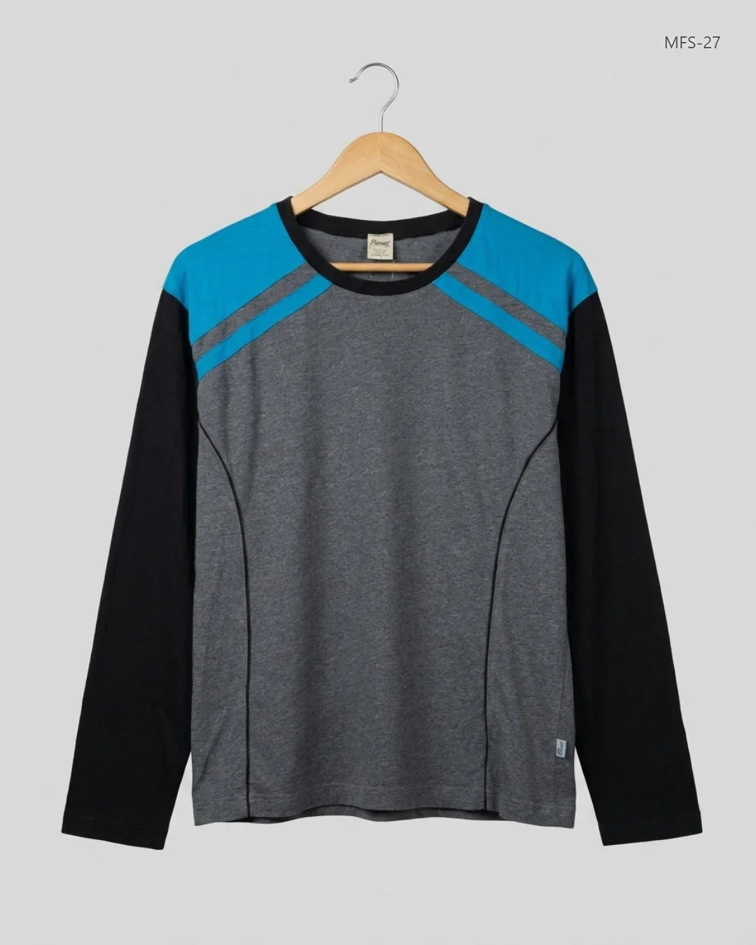 UK Imported secondhand Men's Full Sleeves T-Shirt - JAGGER brand, Grey Cotton, Premium condition, for Men - Online Thrift Store Peshawar Pakistan