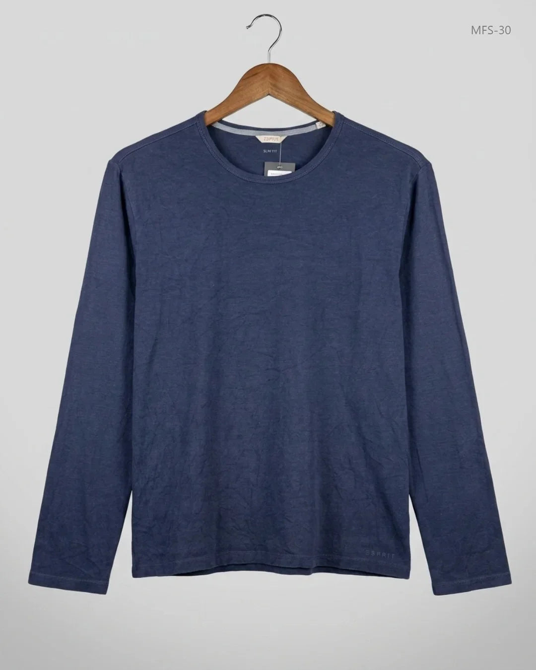 Shop Premium Men's Full Sleeves T-Shirt by SPRIT | Preloved Branded Clothes | Blue Cotton | Men | OTS Thrift Store Islamabad Pakistan