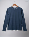 Men's Full Sleeves T-Shirt | Identic Men | Preloved Branded | Blue Cotton | Premium | OTS Thrift Store Peshawar Pakistan