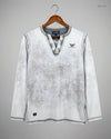 UK Imported secondhand Men's Full Sleeves T-Shirt - AJ-Armani brand, OffWhite Cotton, Premium condition, for Men - Online Thrift Store Peshawar Pakistan