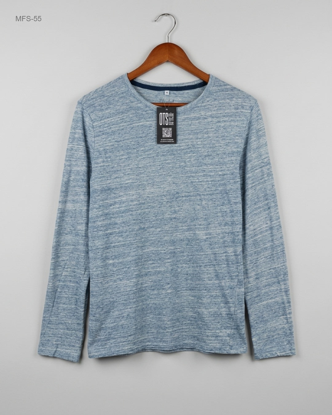 Excellent Condition Men's Full Sleeves T-Shirt | Preloved STRAIGH UP | Gray Cotton | Thrift Shop for Men Peshawar Pakistan | OTS