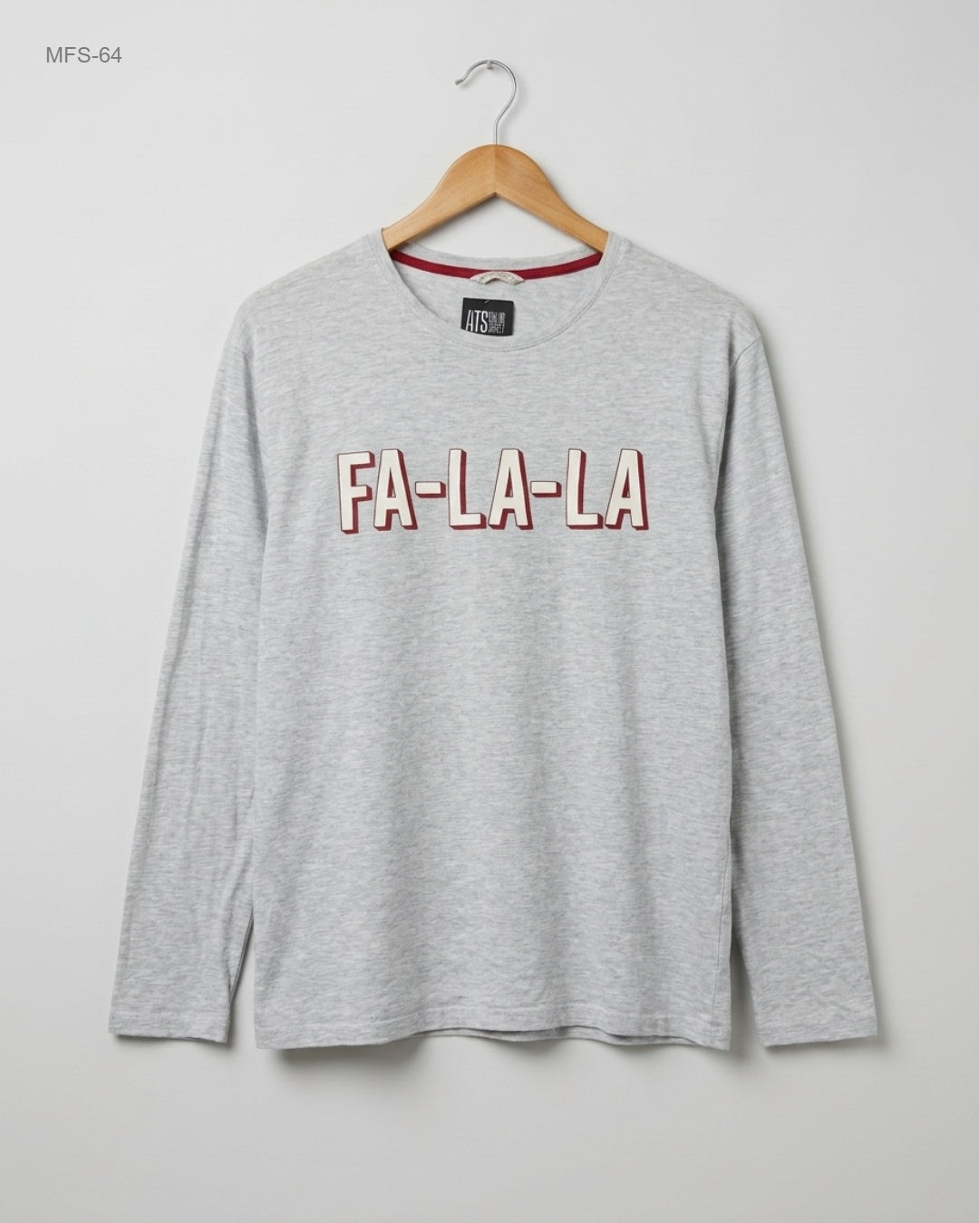 Premium Condition Men's Full Sleeves T-Shirt | Preloved Marks & Spencer | Grey Cotton | Thrift Shop for Men Lahore Pakistan | OTS