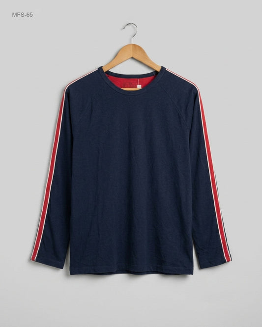 UK Imported secondhand Men's Full Sleeves T-Shirt - TCM brand, Blue Cotton, Premium condition, for Men - Online Thrift Store Islamabad Pakistan
