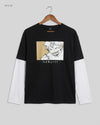 UK Imported secondhand Men's Full Sleeves T-Shirt - Shein brand, Black Cotton, Premium condition, for Men - Online Thrift Store Karachi Pakistan