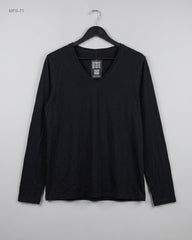 Men's Full Sleeves T-Shirt | LANDS' END | Preloved Branded | Black Cotton | Premium | OTS Thrift Store Peshawar Pakistan