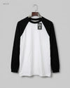 UK Imported secondhand Men's Full Sleeves T-Shirt - H&M brand, Black & White Cotton, Premium condition, for Men - Online Thrift Store Islamabad Pakistan