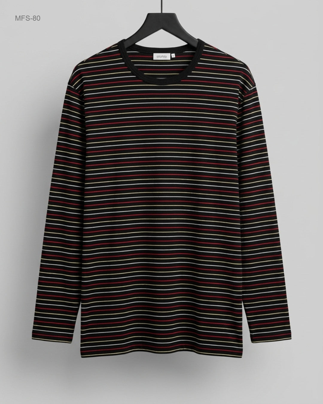 UK Imported secondhand Men's Full Sleeves T-Shirt - Giorgio brand, Black Cotton, Premium condition, for Men - Online Thrift Store Peshawar Pakistan
