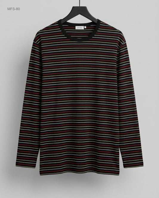 UK Imported secondhand Men's Full Sleeves T-Shirt - Giorgio brand, Black Cotton, Premium condition, for Men - Online Thrift Store Peshawar Pakistan