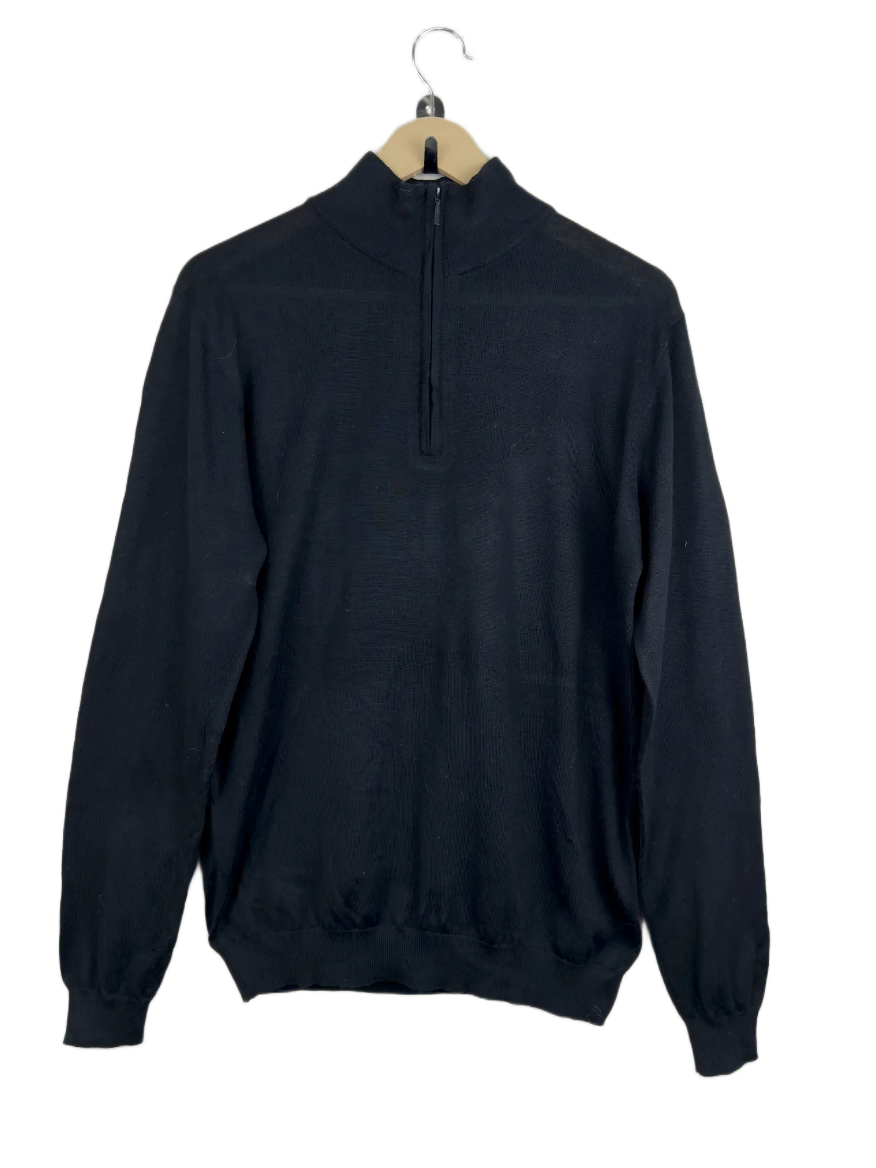 Shop Premium Men's Jumpers & Sweaters by Alexandre | Preloved Branded Clothes | Black Wool-Acrylic blend | Men | OTS Thrift Store Peshawar Pakistan