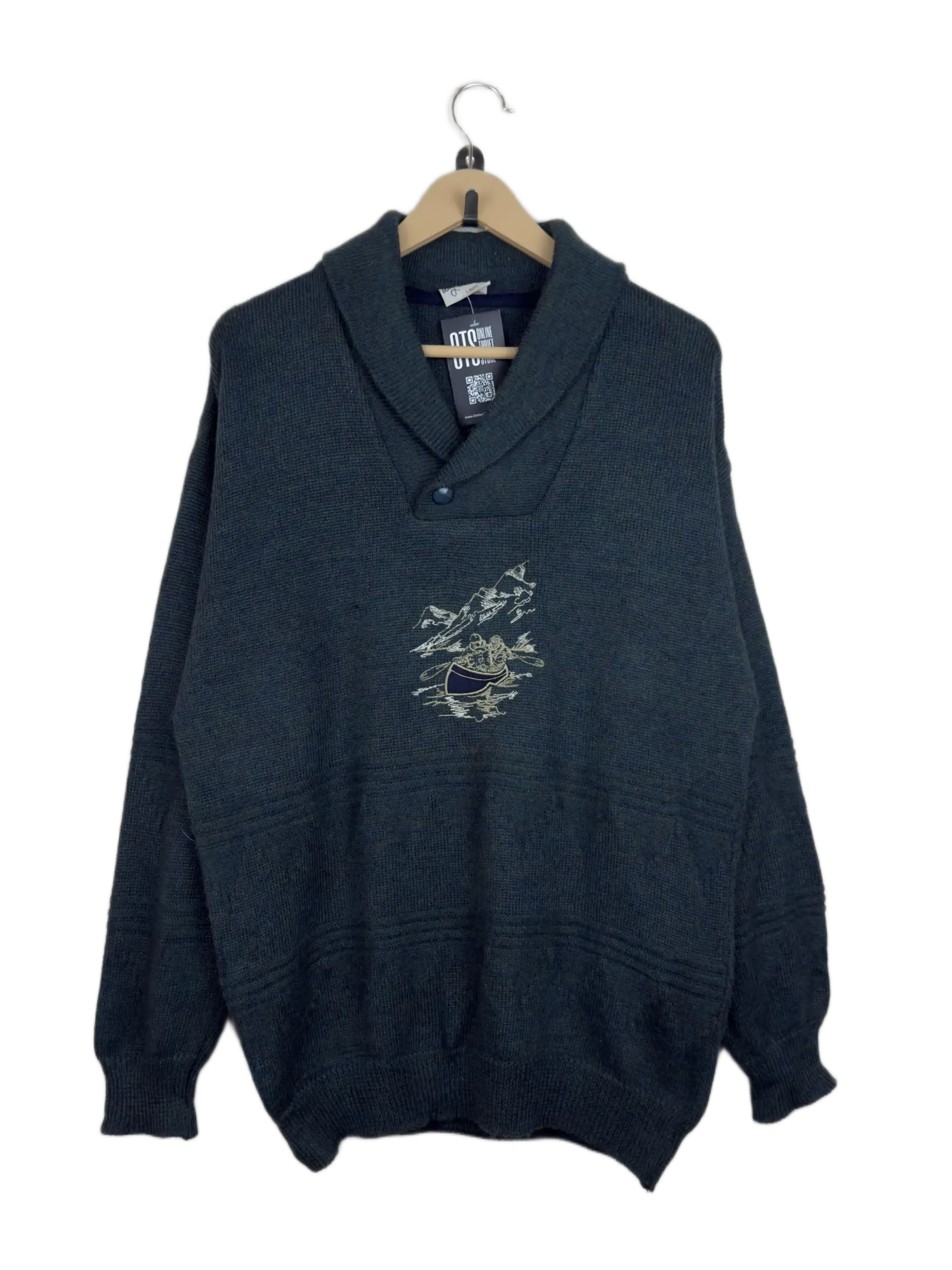 Men's Jumpers & Sweaters | Angelo Litrico | Preloved Branded | Green Acrylic | Excellent | OTS Thrift Store Lahore Pakistan