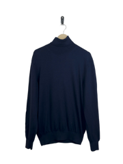 Preloved Premium Men's Jumpers & Sweaters by Zara, Navy Blue Polyester for Men - OTS Thrift Shop Karachi Pakistan