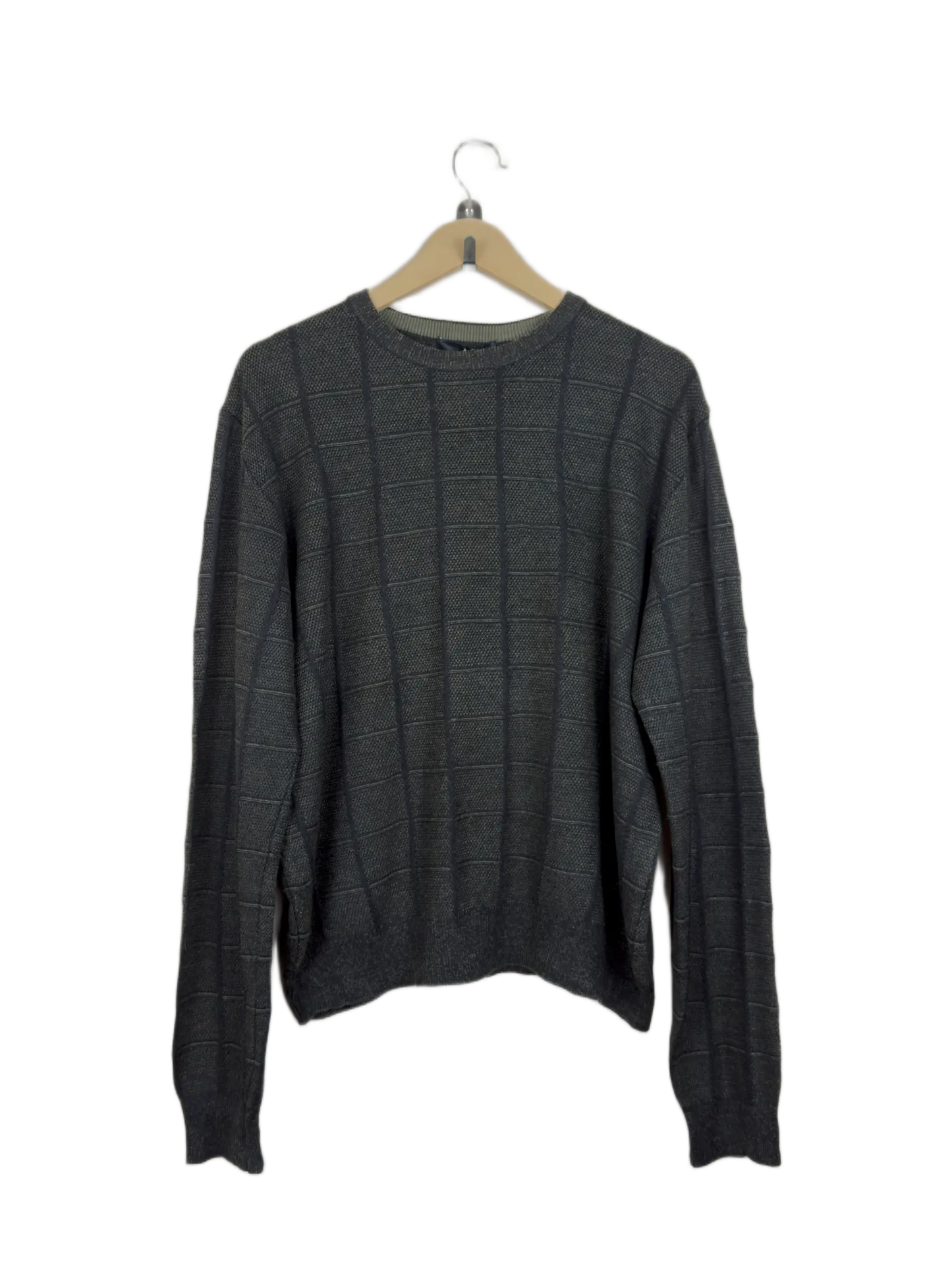Men's Jumpers & Sweaters | Montechiaro | Preloved Branded | Black Green Acrylic & Cotton | Premium | OTS Thrift Store Peshawar Pakistan