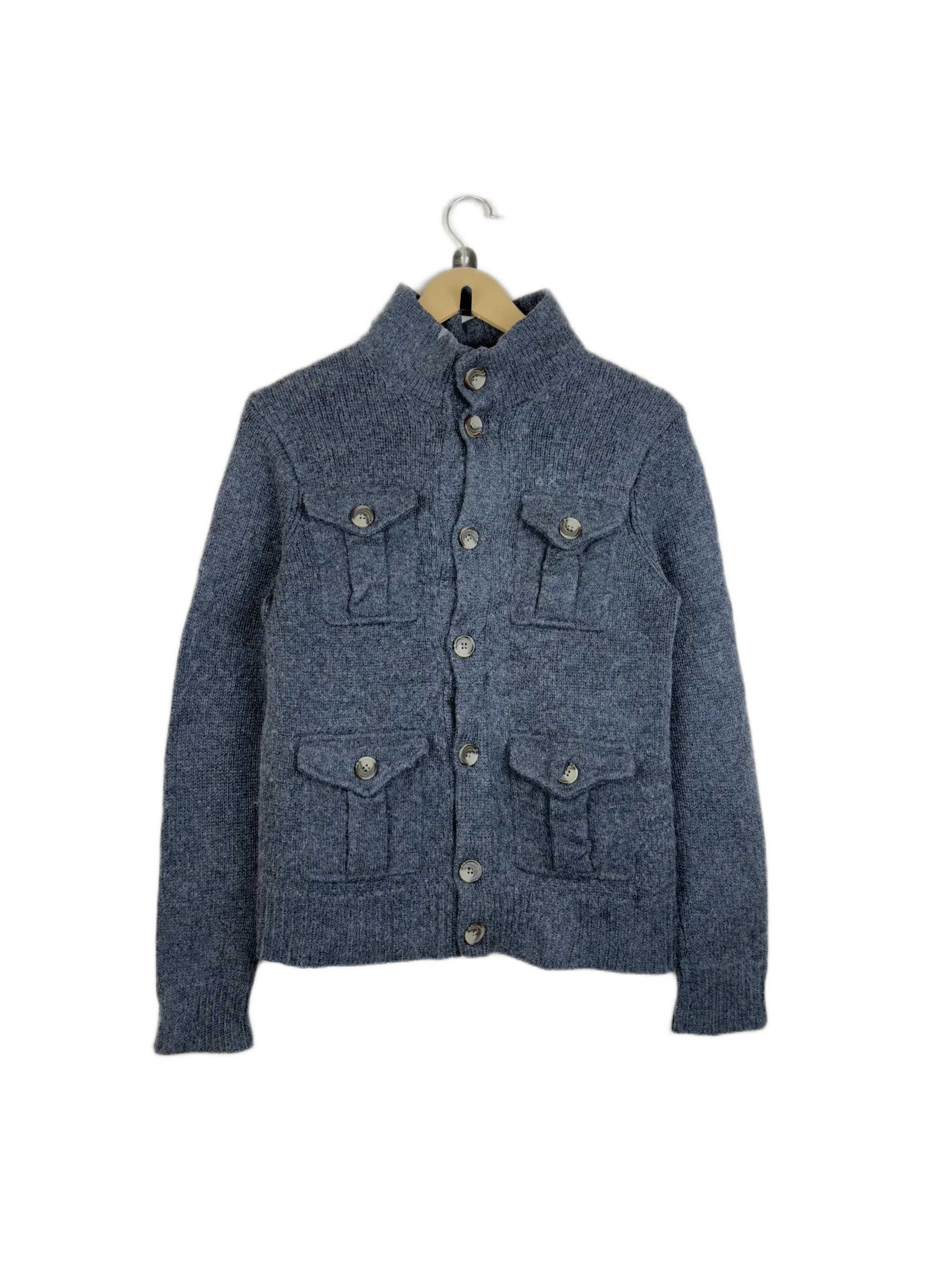 Preloved Good Men's Jumpers & Sweaters by Sun68, Grey Wool for Men - OTS Thrift Shop Islamabad Pakistan