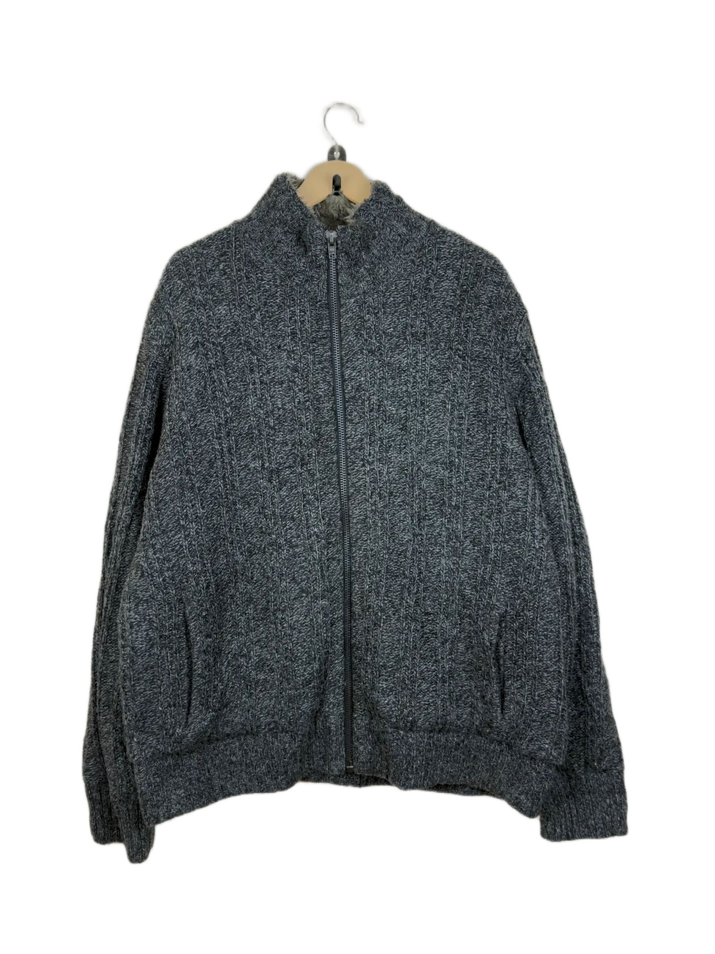 UK Imported secondhand Men's Jumpers & Sweaters - North Coast brand, Grey Polyester, Excellent condition, for Men - Online Thrift Store Peshawar Pakistan