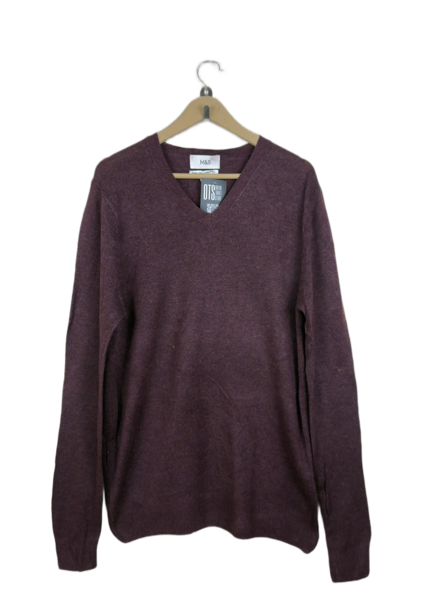 Excellent Condition Men's Jumpers & Sweaters | Preloved Marks & Spencer | Maroon Lambswool | Thrift Shop for Men Lahore Pakistan | OTS