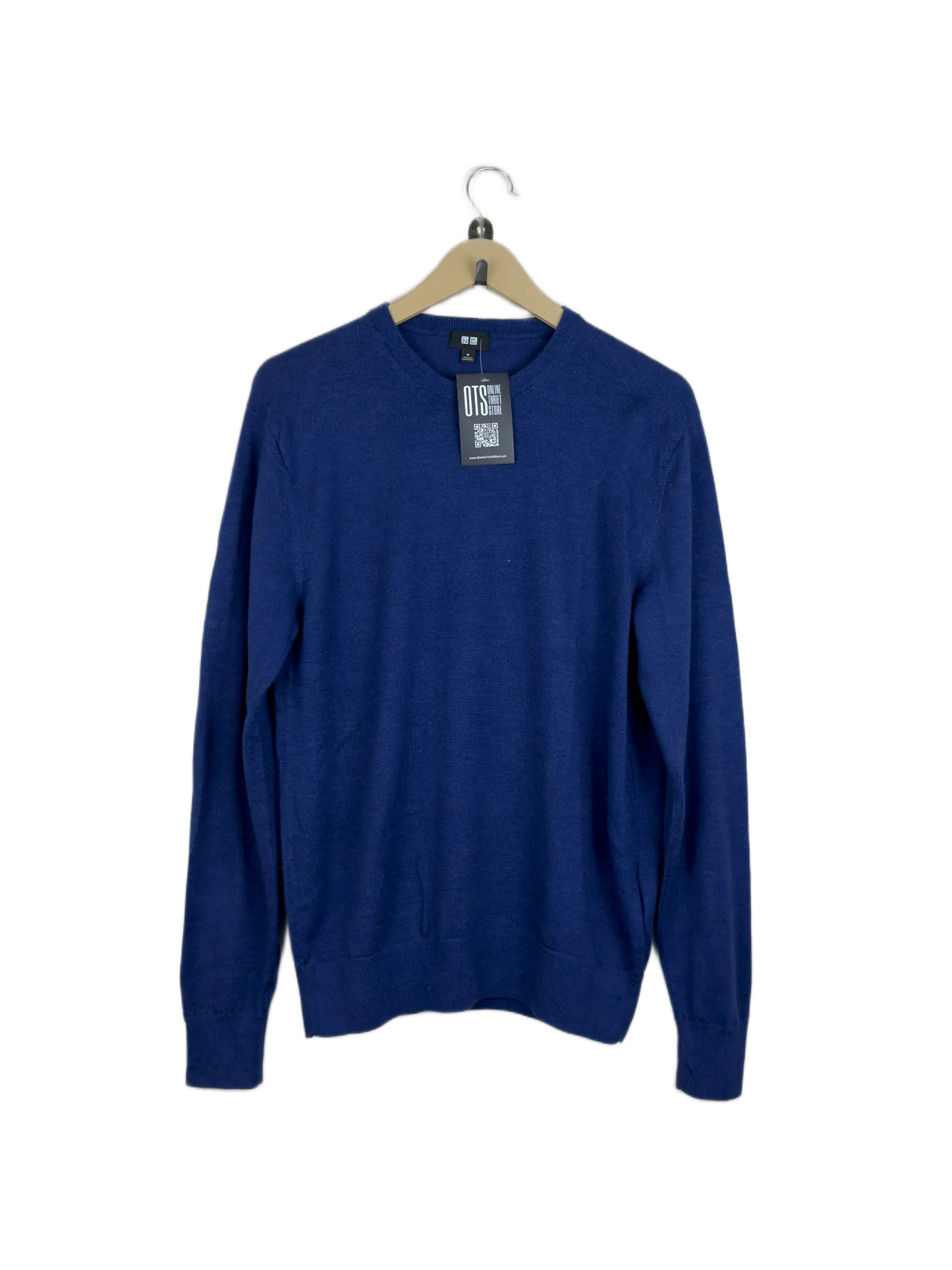Men's Jumpers & Sweaters | Uniqlo | Preloved Branded | Blue Wool | Premium | OTS Thrift Store Karachi Pakistan