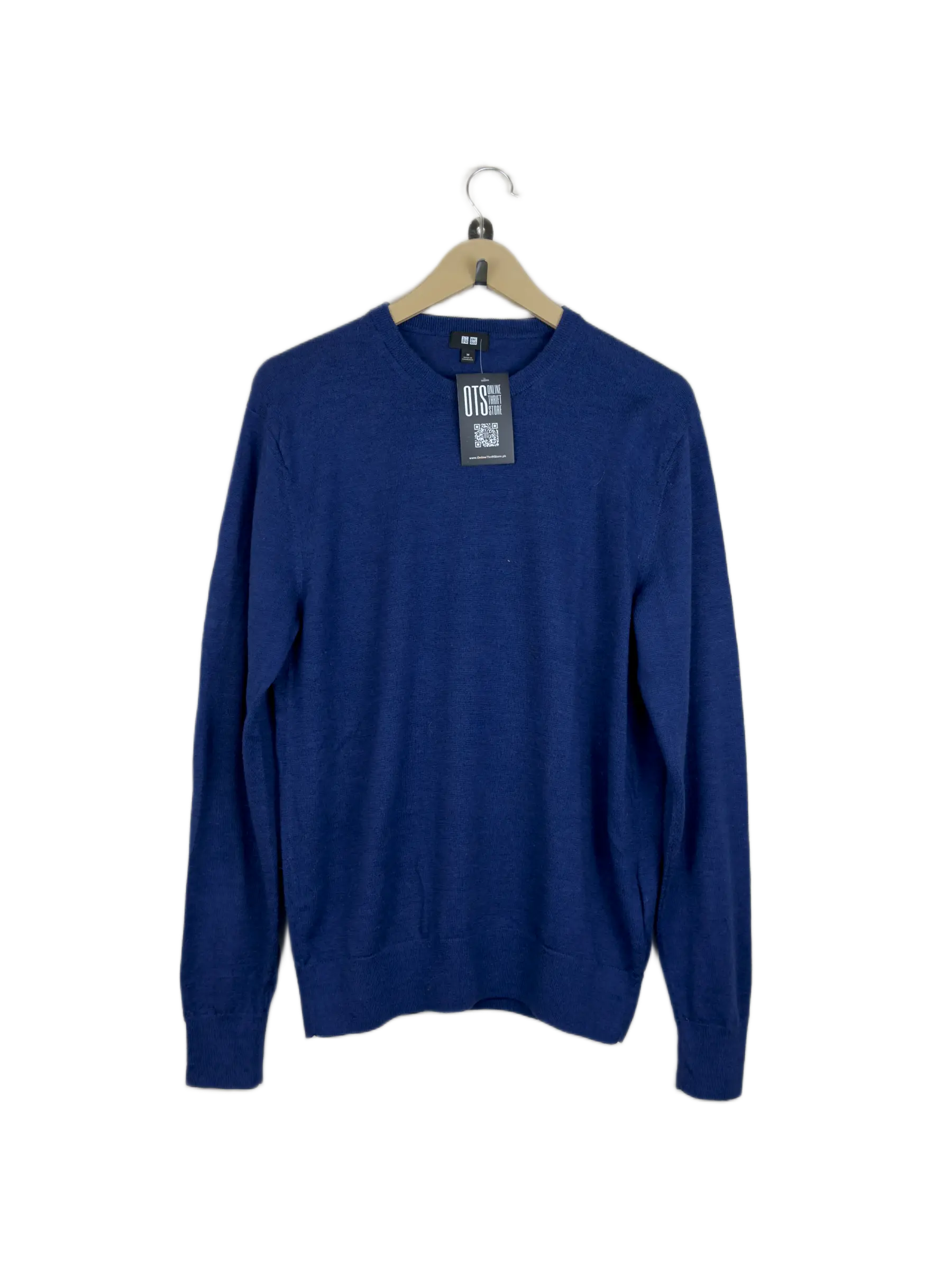 Men's Jumpers & Sweaters | Uniqlo | Preloved Branded | Blue Wool | Premium | OTS Thrift Store Karachi Pakistan