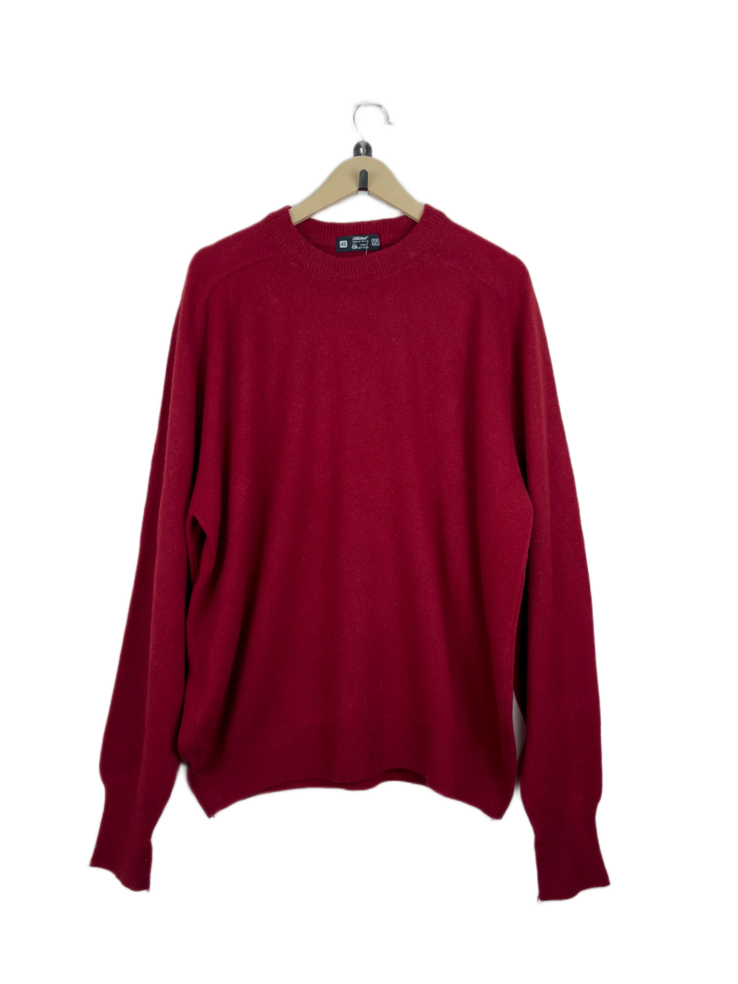 Secondhand Branded Men's Jumpers & Sweaters by St. Michelle, Red Lambswool fabric, Premium condition, for Men - Online Thrift Shop Peshawar Pakistan