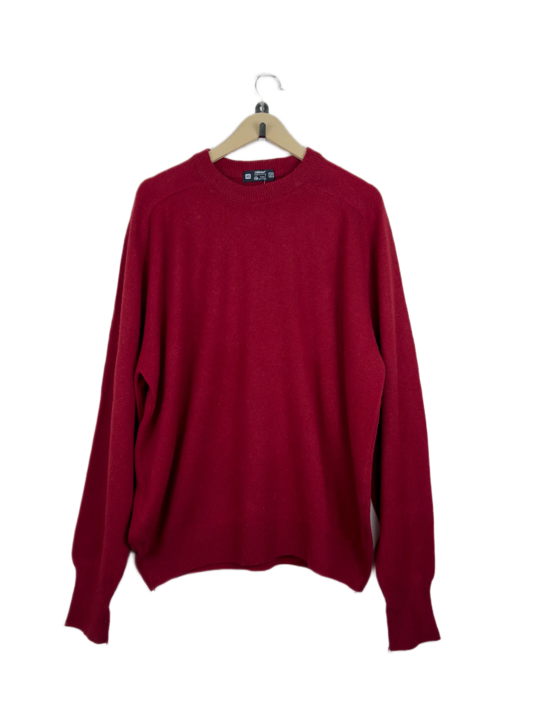 Secondhand Branded Men's Jumpers & Sweaters by St. Michelle, Red Lambswool fabric, Premium condition, for Men - Online Thrift Shop Peshawar Pakistan