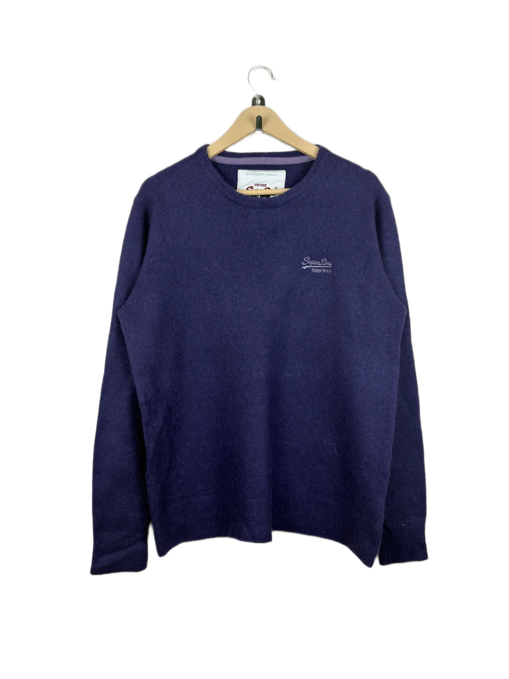 Preloved Premium Men's Jumpers & Sweaters by Superdry, Blue Wool for Men - OTS Thrift Shop Peshawar Pakistan