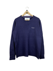 Preloved Premium Men's Jumpers & Sweaters by Superdry, Blue Wool for Men - OTS Thrift Shop Peshawar Pakistan