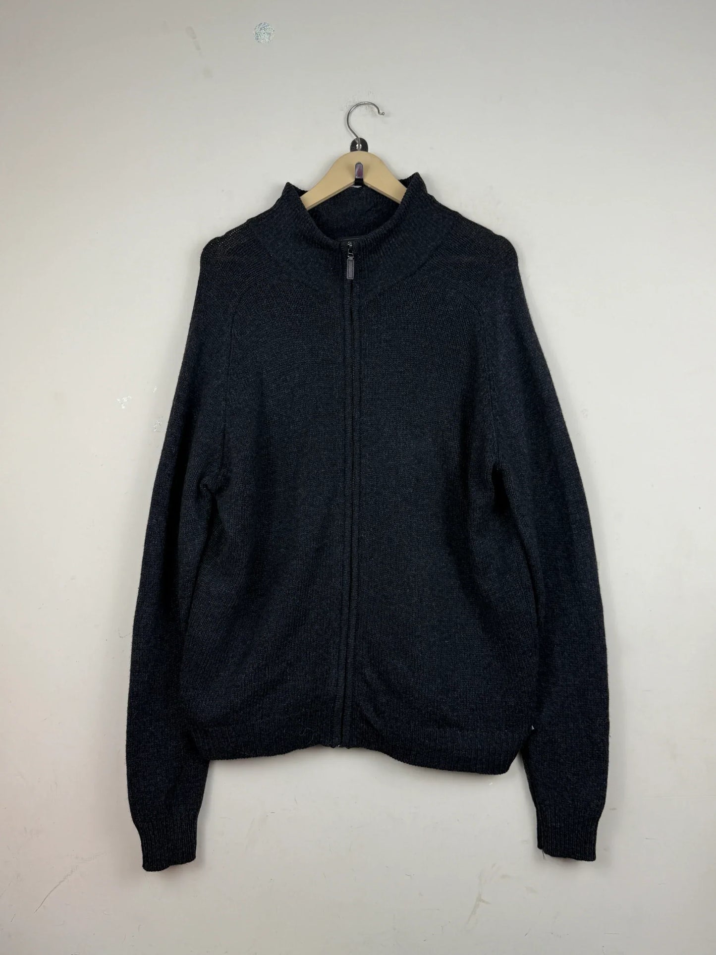 UK Imported secondhand Men's Jumpers & Sweaters - Marks & Spencer brand, Gray Lambs wool, Premium condition, for Men - Online Thrift Store Karachi Pakistan