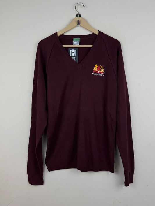Preloved Excellent Men's Jumpers & Sweaters by PERPORMA, Maroon Cotton for Men - OTS Thrift Shop Peshawar Pakistan