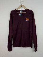 Preloved Excellent Men's Jumpers & Sweaters by PERPORMA, Maroon Cotton for Men - OTS Thrift Shop Peshawar Pakistan