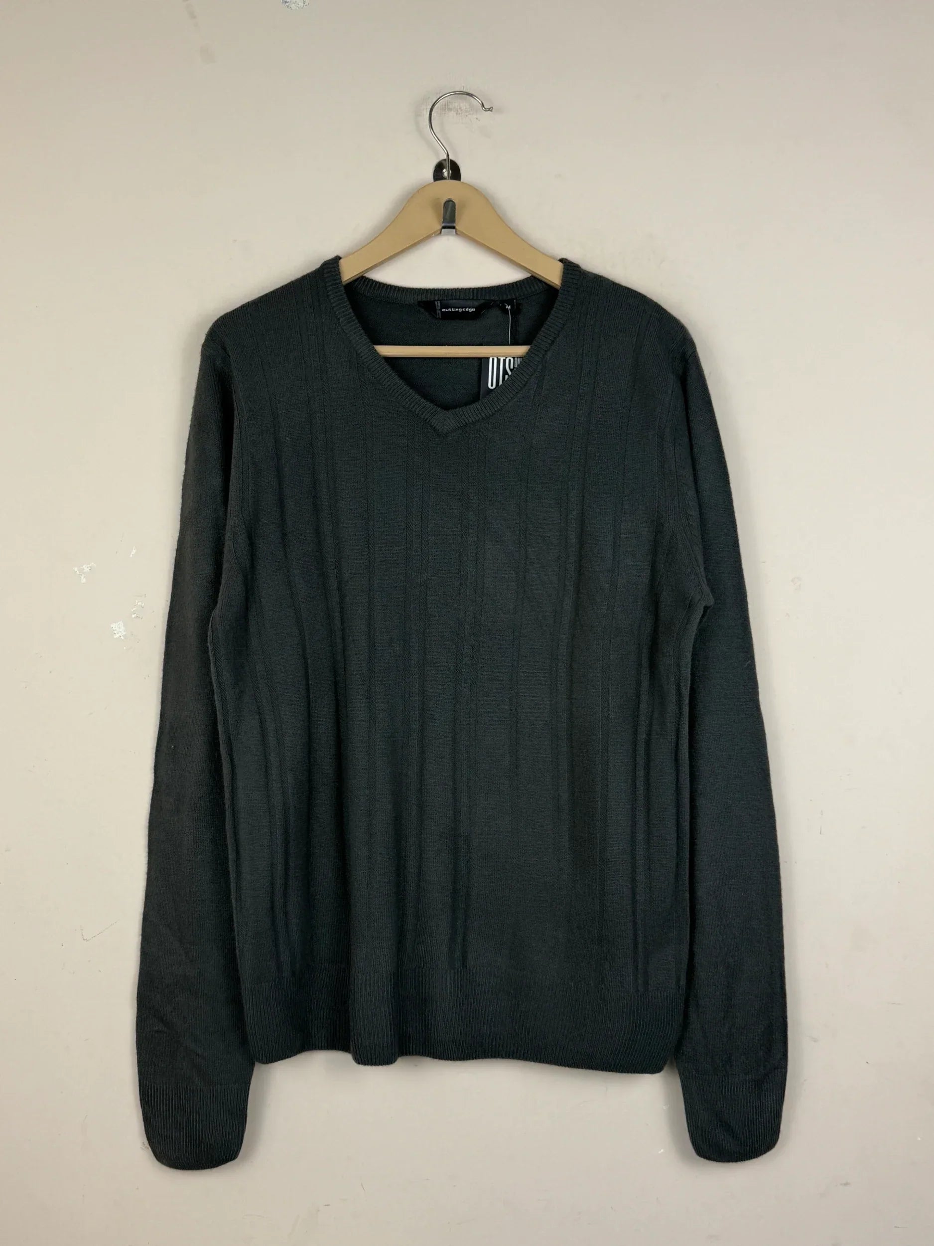 Shop Premium Plus Men's Jumpers & Sweaters by Cutting edge | Preloved Branded Clothes | Gray Acrylic | Men | OTS Thrift Store Lahore Pakistan