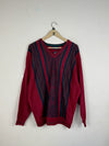 Preloved Premium Men's Jumpers & Sweaters by PIerre Sangn, Red Acrylic for Men - OTS Thrift Shop Lahore Pakistan