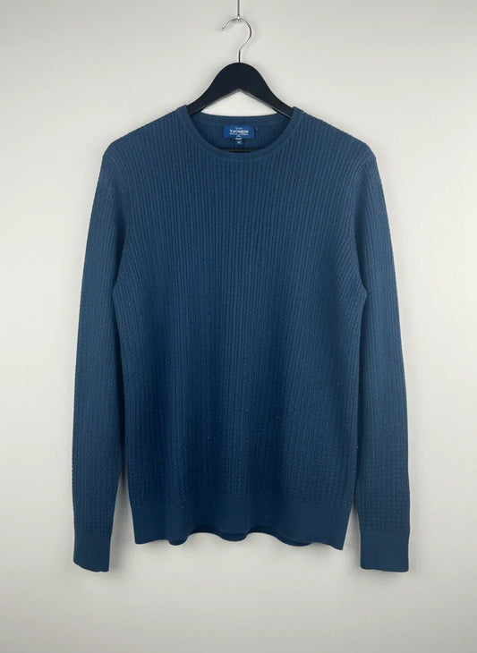 Secondhand Branded Men's Jumpers & Sweaters by T.M.LEWIN, Blue Polyester fabric, Premium condition, for Men Sweaters - Online Thrift Shop Peshawar Pakistan