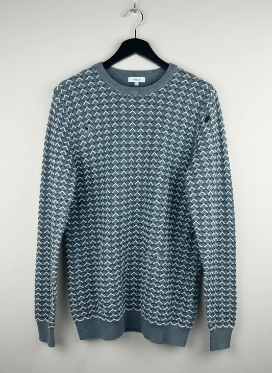 Premium Condition Men's Jumpers & Sweaters | Preloved Reiss | Grey Cotton | Thrift Shop for Men Sweaters Karachi Pakistan | OTS