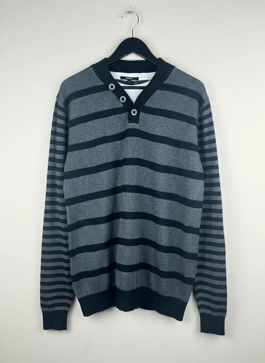 Preloved Excellent Men's Jumpers & Sweaters by George, Gray Cotton for Men Sweaters - OTS Thrift Shop Peshawar Pakistan