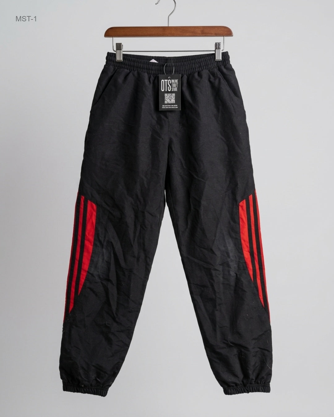 UK Imported secondhand Men Sports Trousers - ADIDAS brand, Black Polyester, Premium condition, for MENS - Online Thrift Store Lahore Pakistan