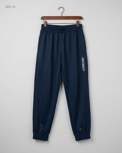 Shop Good Men Sports Trousers by CUT LABEL | Preloved Branded Clothes | Blue Polyester | MENS | OTS Thrift Store Islamabad Pakistan