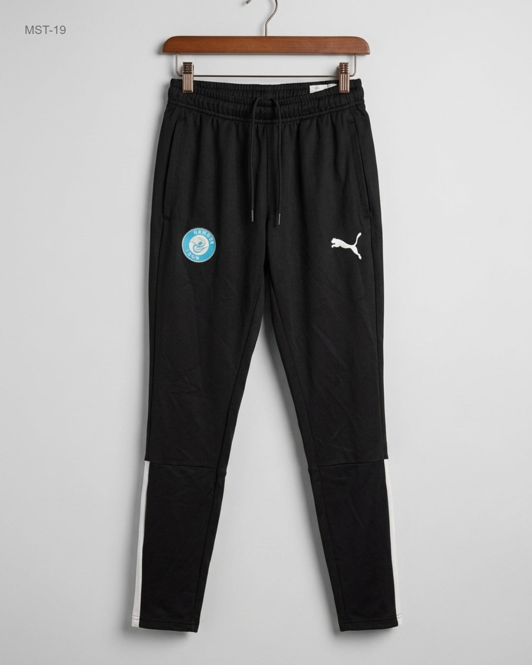 Secondhand Branded Men Sports Trousers by Puma, Black Polyester fabric, Premium condition, for MENS - Online Thrift Shop Islamabad Pakistan