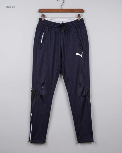 Secondhand Branded Men Sports Trousers by Puma, Blue Polyester fabric, Excellent condition, for MENS - Online Thrift Shop Karachi Pakistan