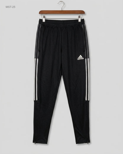UK Imported secondhand Men Sports Trousers - ADIDAS brand, Black Polyester, Premium condition, for MENS - Online Thrift Store Peshawar Pakistan