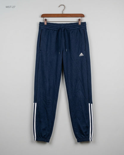 Secondhand Branded Men Sports Trousers by ADIDAS, Blue Polyester fabric, Premium condition, for MENS - Online Thrift Shop Peshawar Pakistan