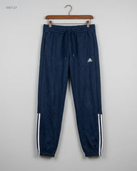 Secondhand Branded Men Sports Trousers by ADIDAS, Blue Polyester fabric, Premium condition, for MENS - Online Thrift Shop Peshawar Pakistan