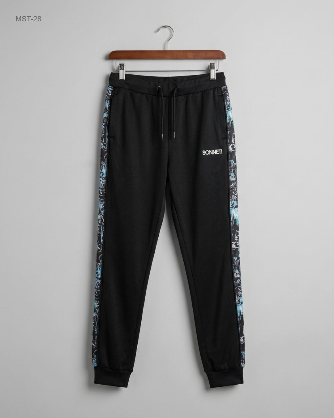 Premium Condition Men Sports Trousers | Preloved SONNETI | Black Polyester | Thrift Shop for MENS Karachi Pakistan | OTS